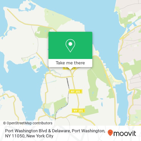 Port Washington Blvd & Delaware, Port Washington, NY 11050 map