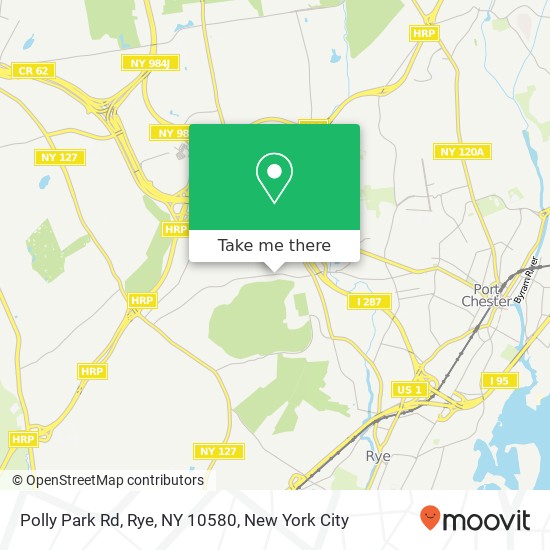 Mapa de Polly Park Rd, Rye, NY 10580