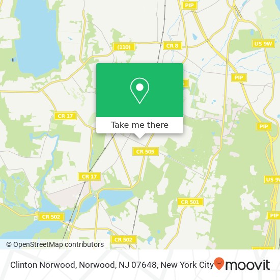 Mapa de Clinton Norwood, Norwood, NJ 07648