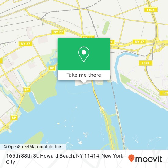 Mapa de 165th 88th St, Howard Beach, NY 11414