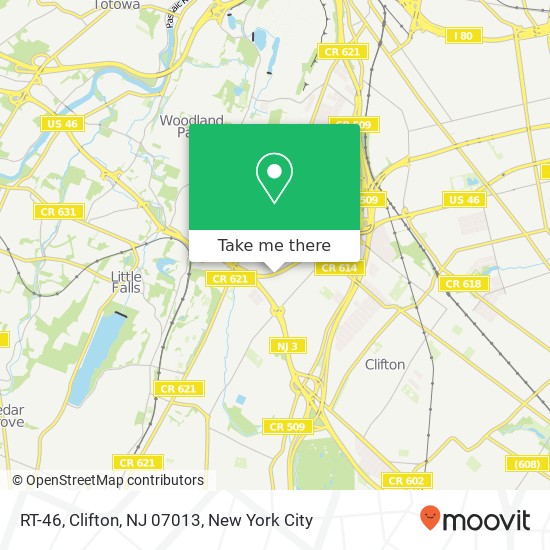 Mapa de RT-46, Clifton, NJ 07013