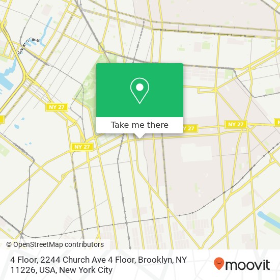 4 Floor, 2244 Church Ave 4 Floor, Brooklyn, NY 11226, USA map