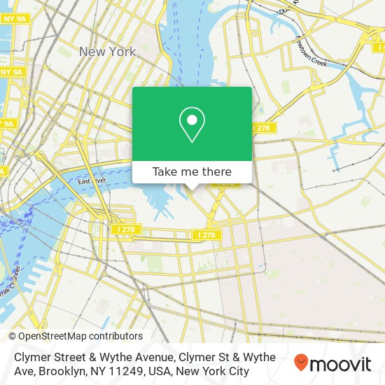 Mapa de Clymer Street & Wythe Avenue, Clymer St & Wythe Ave, Brooklyn, NY 11249, USA