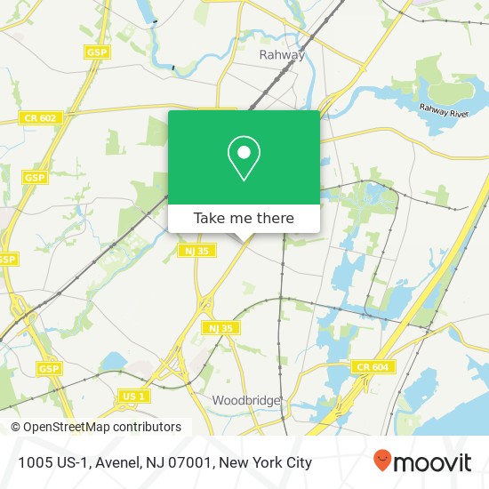 Mapa de 1005 US-1, Avenel, NJ 07001