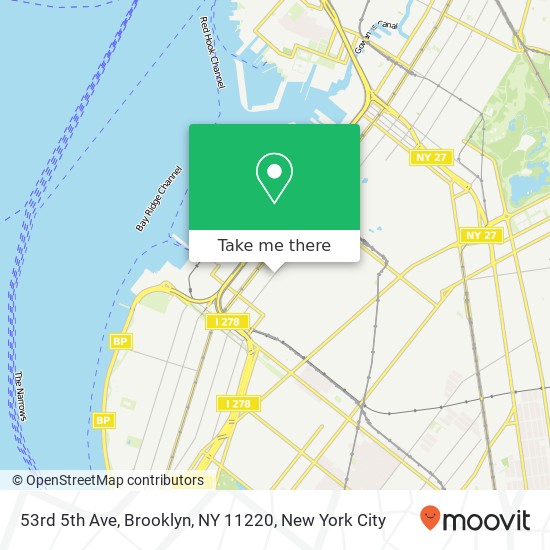 53rd 5th Ave, Brooklyn, NY 11220 map
