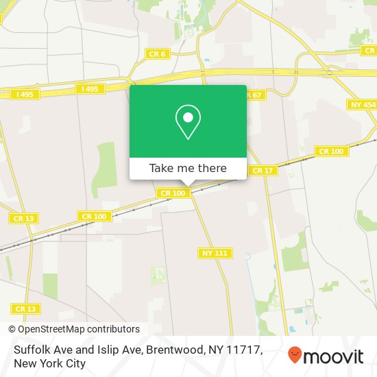 Mapa de Suffolk Ave and Islip Ave, Brentwood, NY 11717