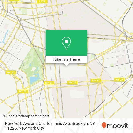 New York Ave and Charles Innis Ave, Brooklyn, NY 11225 map