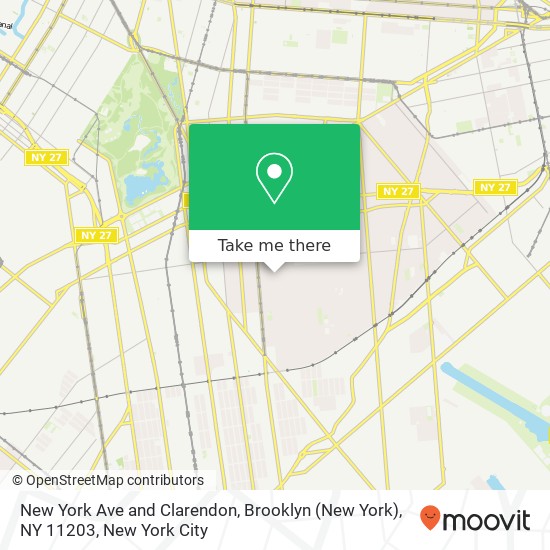 New York Ave and Clarendon, Brooklyn (New York), NY 11203 map