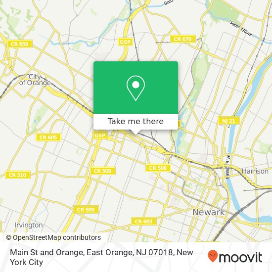 Main St and Orange, East Orange, NJ 07018 map