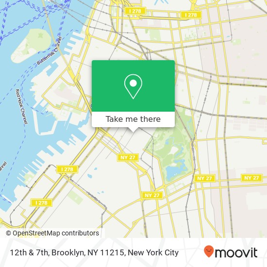 Mapa de 12th & 7th, Brooklyn, NY 11215