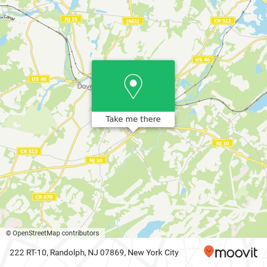 Mapa de 222 RT-10, Randolph, NJ 07869