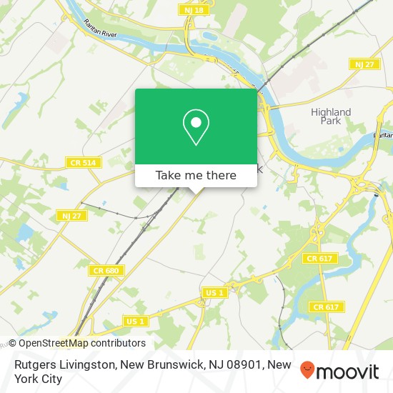 Rutgers Livingston, New Brunswick, NJ 08901 map