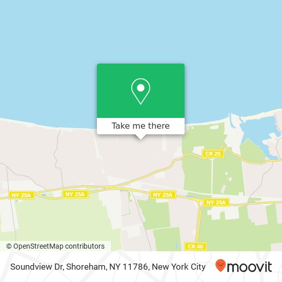 Mapa de Soundview Dr, Shoreham, NY 11786