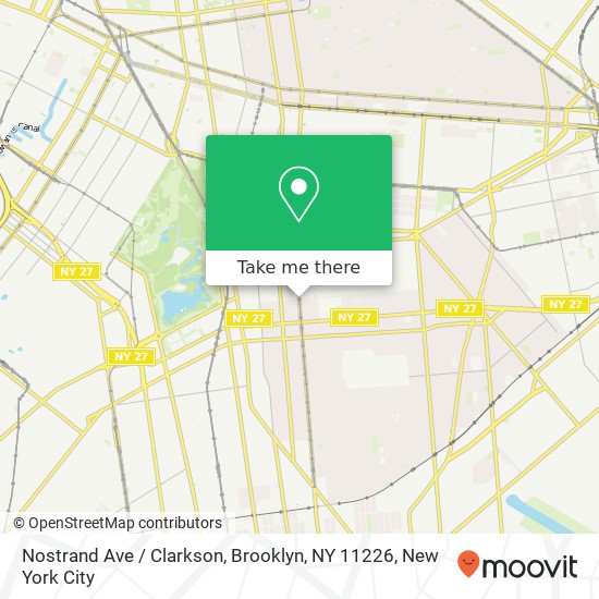 Mapa de Nostrand Ave / Clarkson, Brooklyn, NY 11226