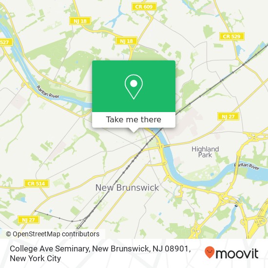 College Ave Seminary, New Brunswick, NJ 08901 map