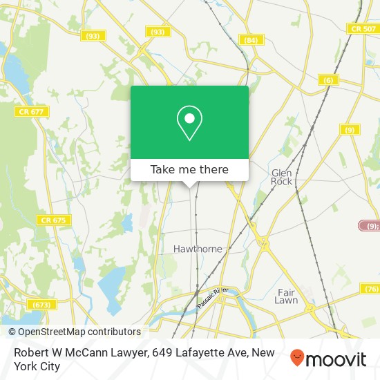 Robert W McCann Lawyer, 649 Lafayette Ave map