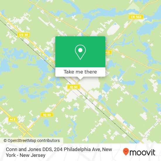 Mapa de Conn and Jones DDS, 204 Philadelphia Ave
