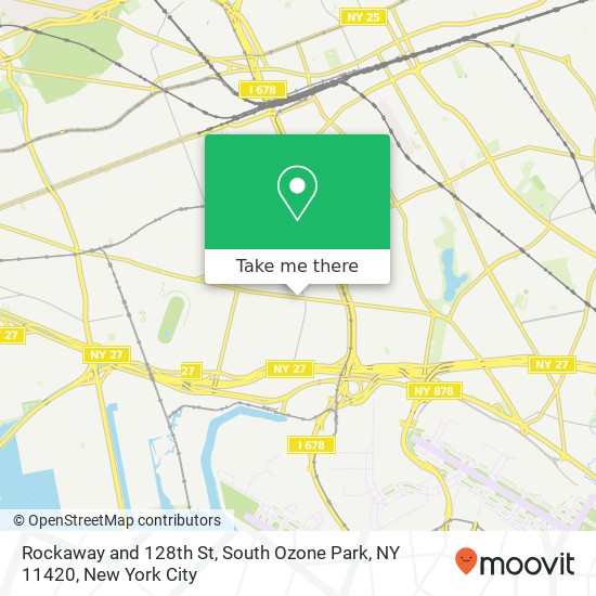 Mapa de Rockaway and 128th St, South Ozone Park, NY 11420