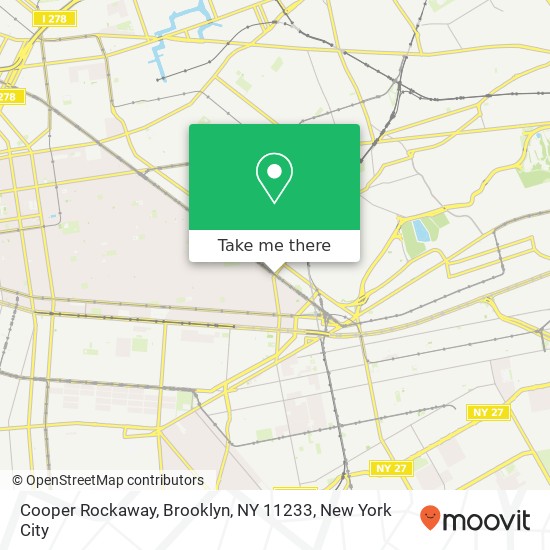 Mapa de Cooper Rockaway, Brooklyn, NY 11233