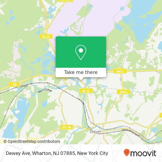 Mapa de Dewey Ave, Wharton, NJ 07885