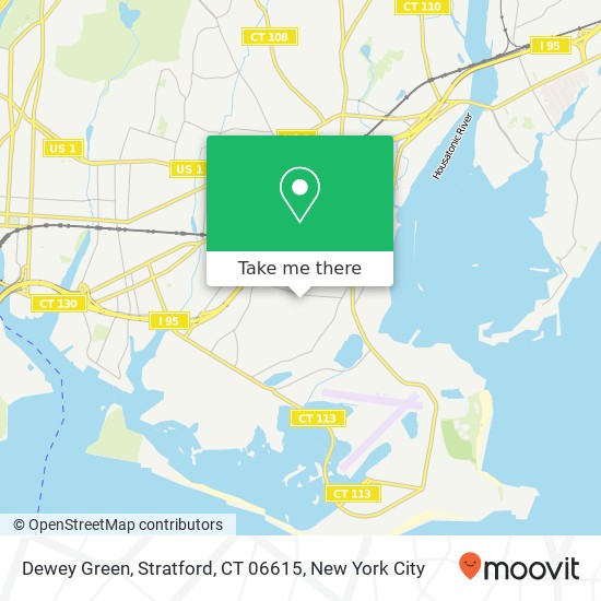 Mapa de Dewey Green, Stratford, CT 06615