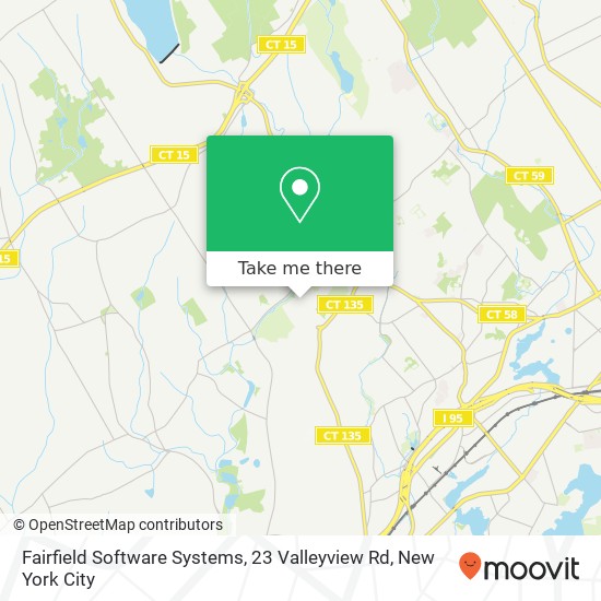 Mapa de Fairfield Software Systems, 23 Valleyview Rd
