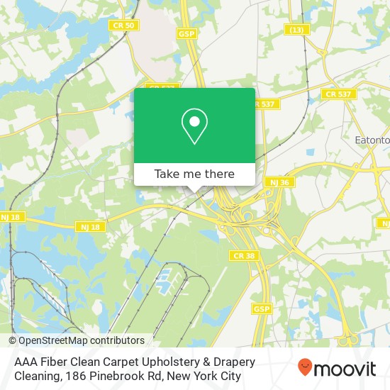 AAA Fiber Clean Carpet Upholstery & Drapery Cleaning, 186 Pinebrook Rd map