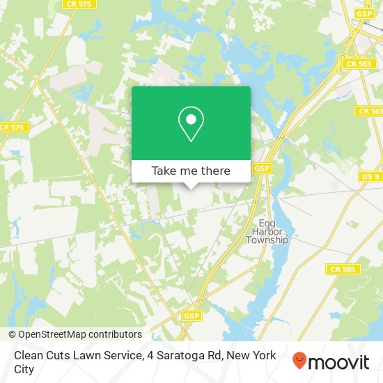 Clean Cuts Lawn Service, 4 Saratoga Rd map