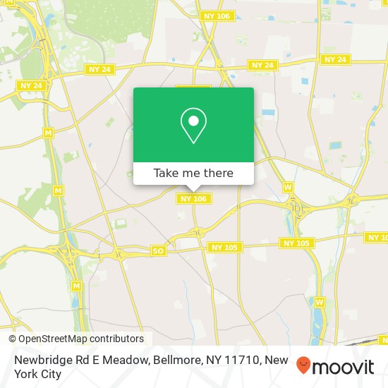 Mapa de Newbridge Rd E Meadow, Bellmore, NY 11710