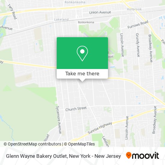 Mapa de Glenn Wayne Bakery Outlet