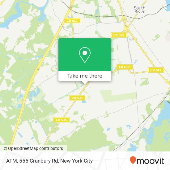 Mapa de ATM, 555 Cranbury Rd