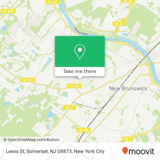 Mapa de Lewis St, Somerset, NJ 08873