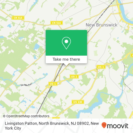 Mapa de Livingston Patton, North Brunswick, NJ 08902