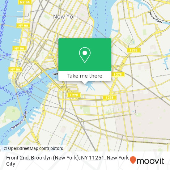 Mapa de Front 2nd, Brooklyn (New York), NY 11251