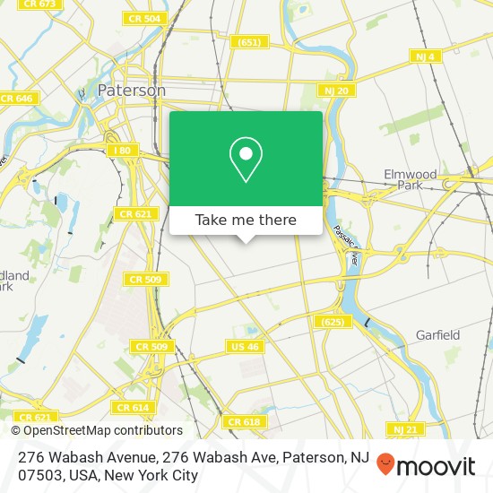 276 Wabash Avenue, 276 Wabash Ave, Paterson, NJ 07503, USA map