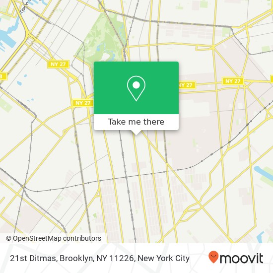 Mapa de 21st Ditmas, Brooklyn, NY 11226