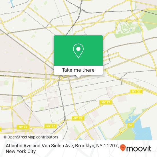 Mapa de Atlantic Ave and Van Siclen Ave, Brooklyn, NY 11207