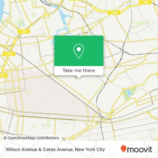 Wilson Avenue & Gates Avenue map