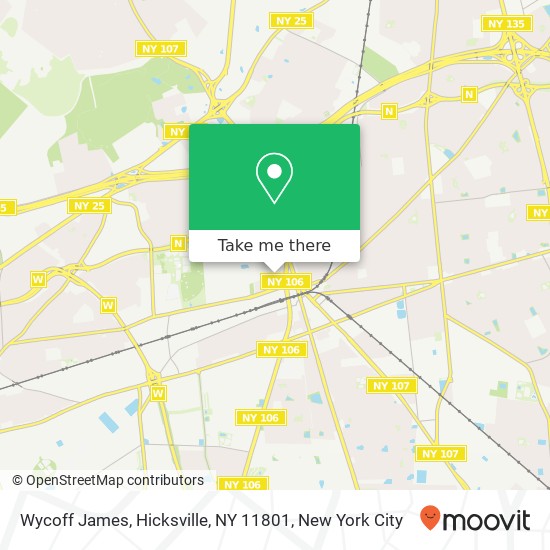 Mapa de Wycoff James, Hicksville, NY 11801