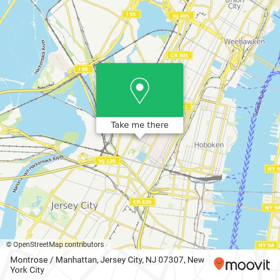 Montrose / Manhattan, Jersey City, NJ 07307 map