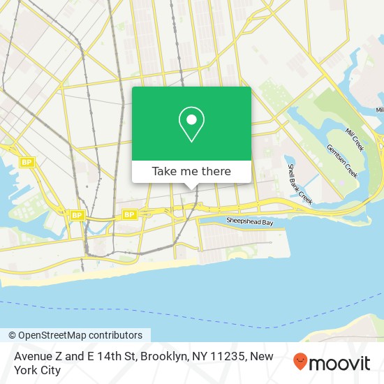 Avenue Z and E 14th St, Brooklyn, NY 11235 map