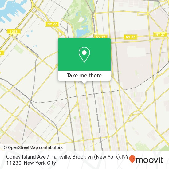 Coney Island Ave / Parkville, Brooklyn (New York), NY 11230 map