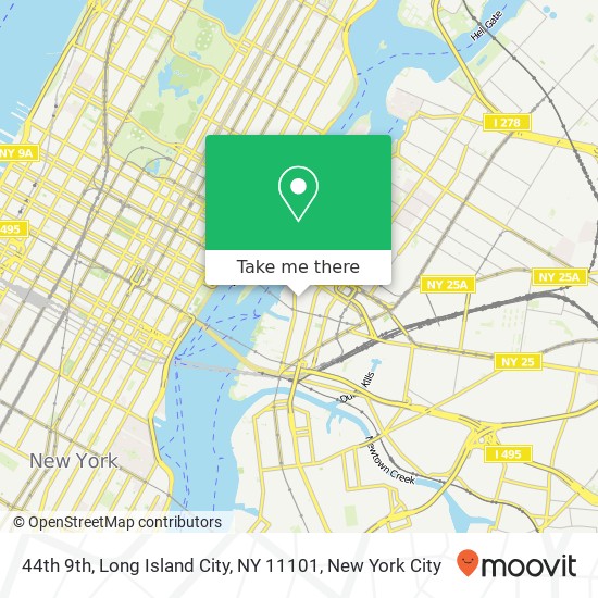 Mapa de 44th 9th, Long Island City, NY 11101