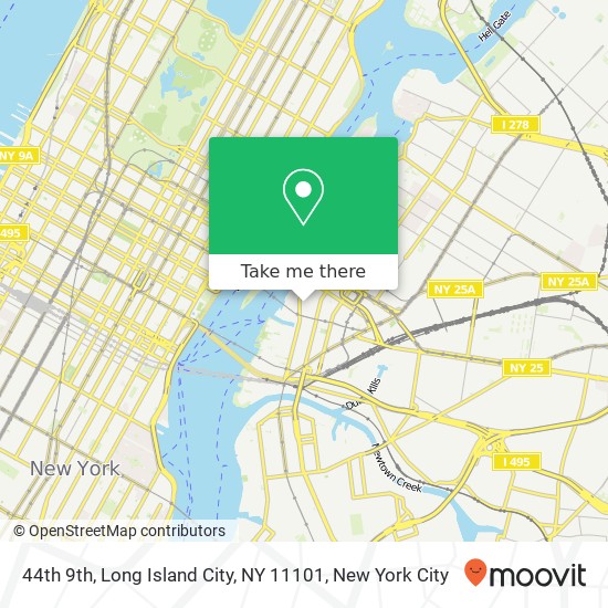 44th 9th, Long Island City, NY 11101 map