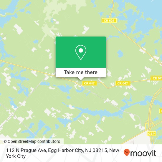 Mapa de 112 N Prague Ave, Egg Harbor City, NJ 08215