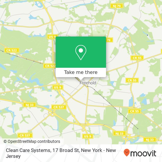 Clean Care Systems, 17 Broad St map