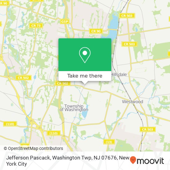 Jefferson Pascack, Washington Twp, NJ 07676 map