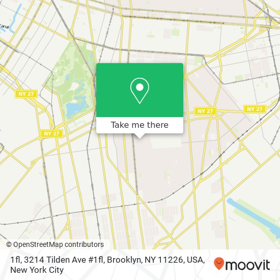 1fl, 3214 Tilden Ave #1fl, Brooklyn, NY 11226, USA map