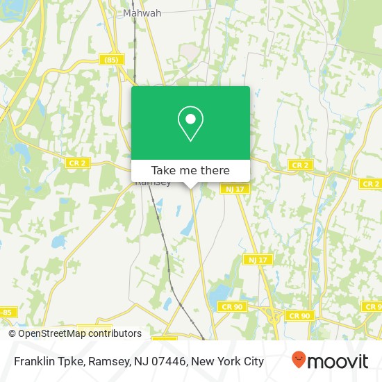 Mapa de Franklin Tpke, Ramsey, NJ 07446