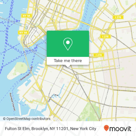 Mapa de Fulton St Elm, Brooklyn, NY 11201